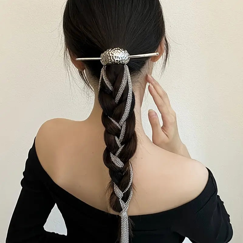 LONG CHAIN HAIR WRAP ACCESSORY