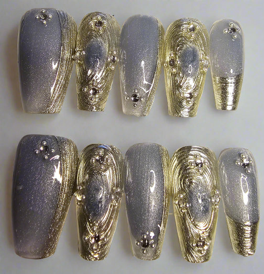 Blue Silver Swirl - Whimsy's World LLC