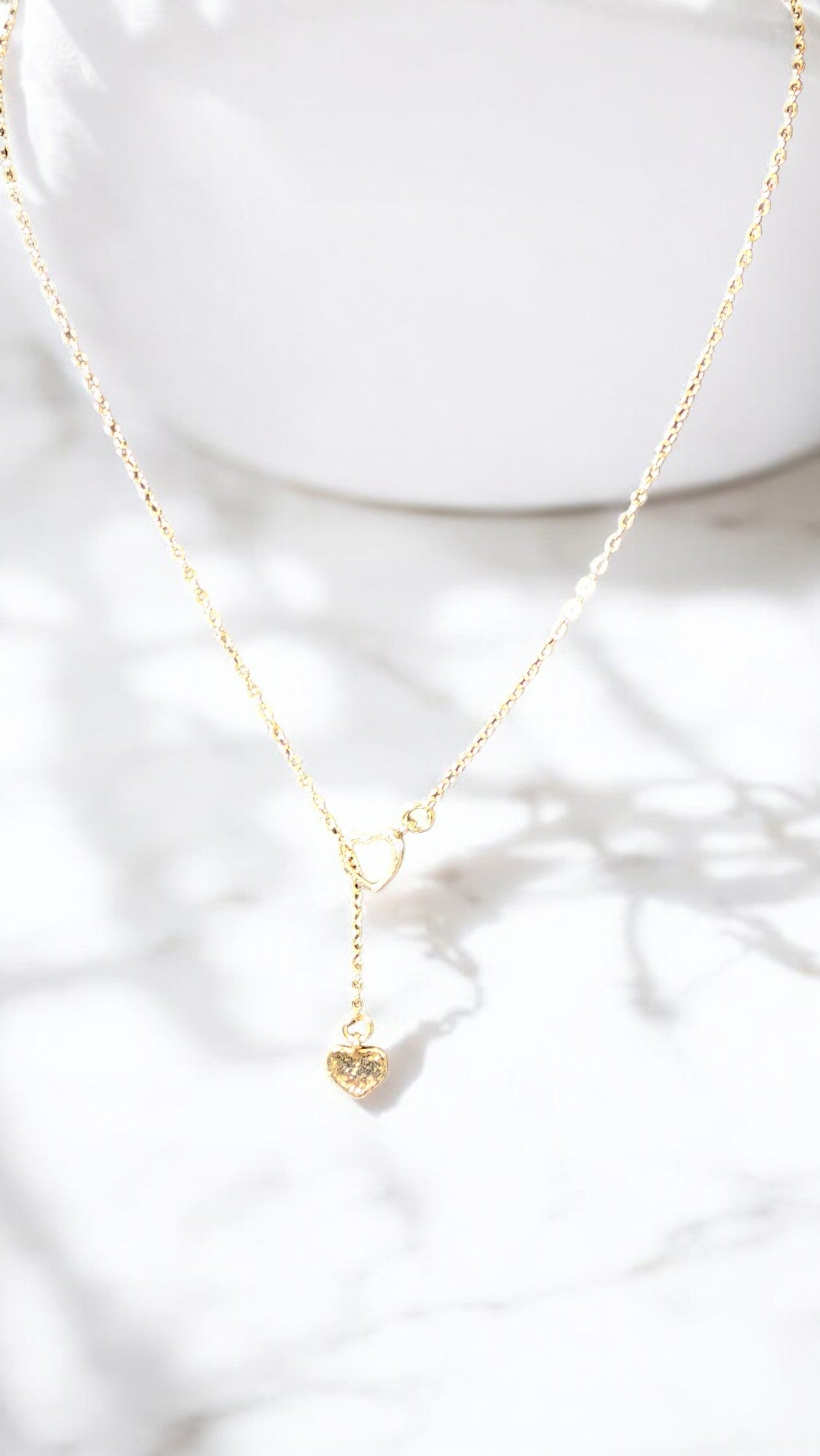 Open Heart Drop Necklace - Whimsy's World LLC