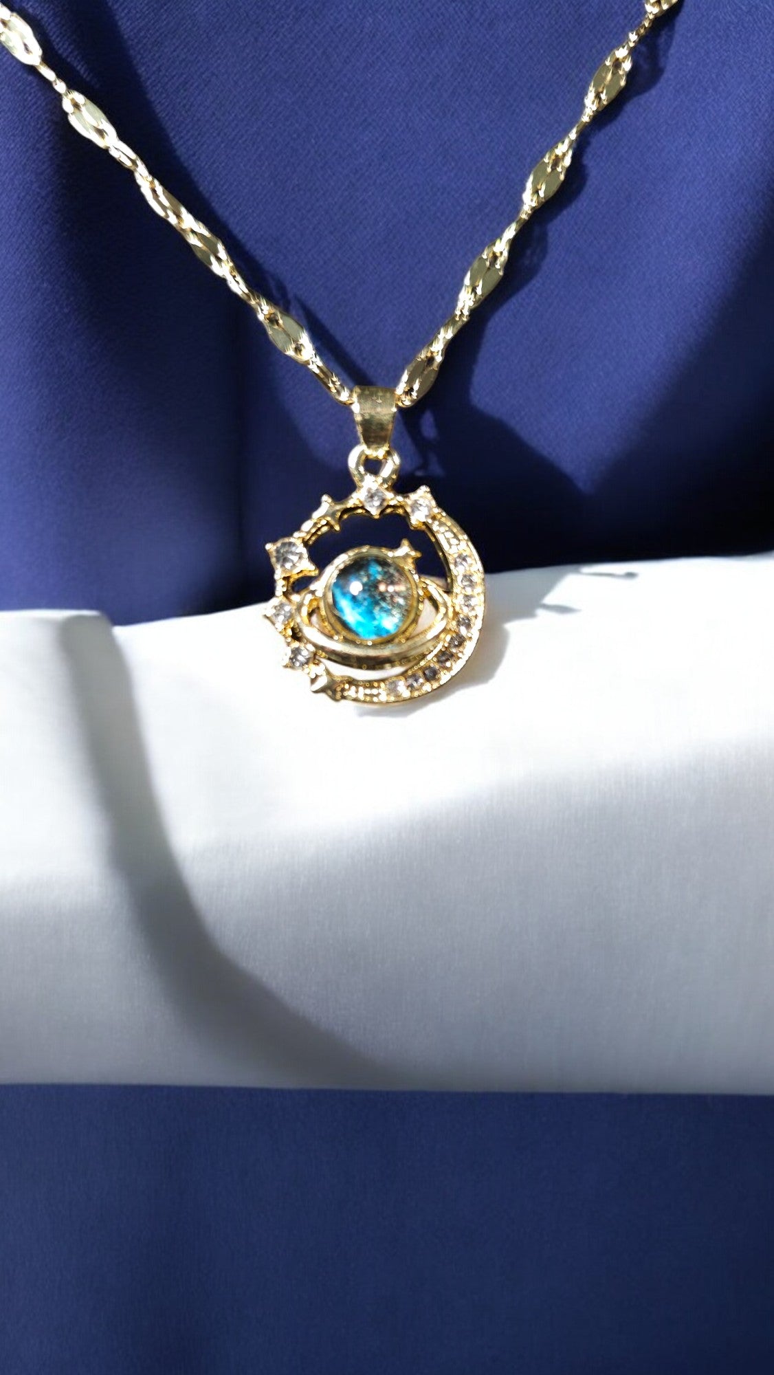 Blue Planet Necklace - Whimsy's World LLC