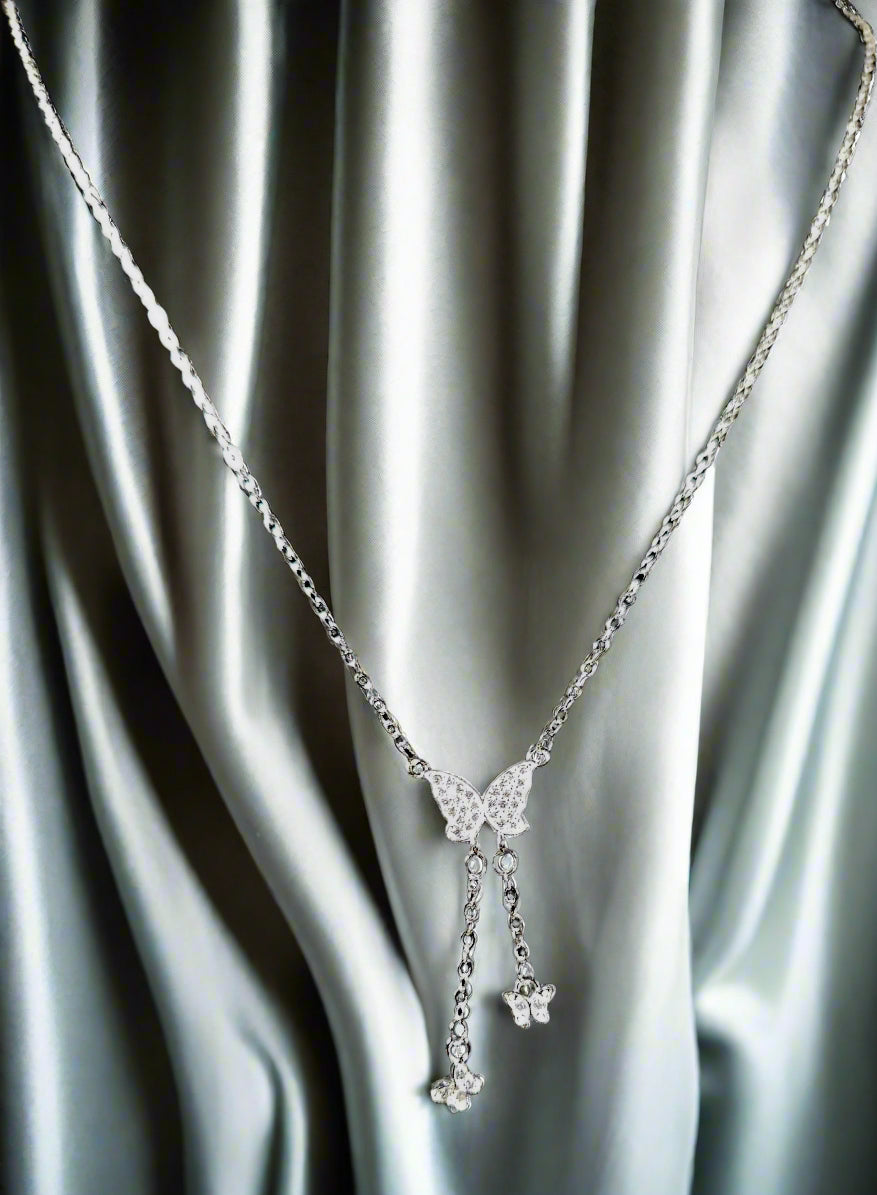 Butterfly drop necklace - Whimsy's World LLC