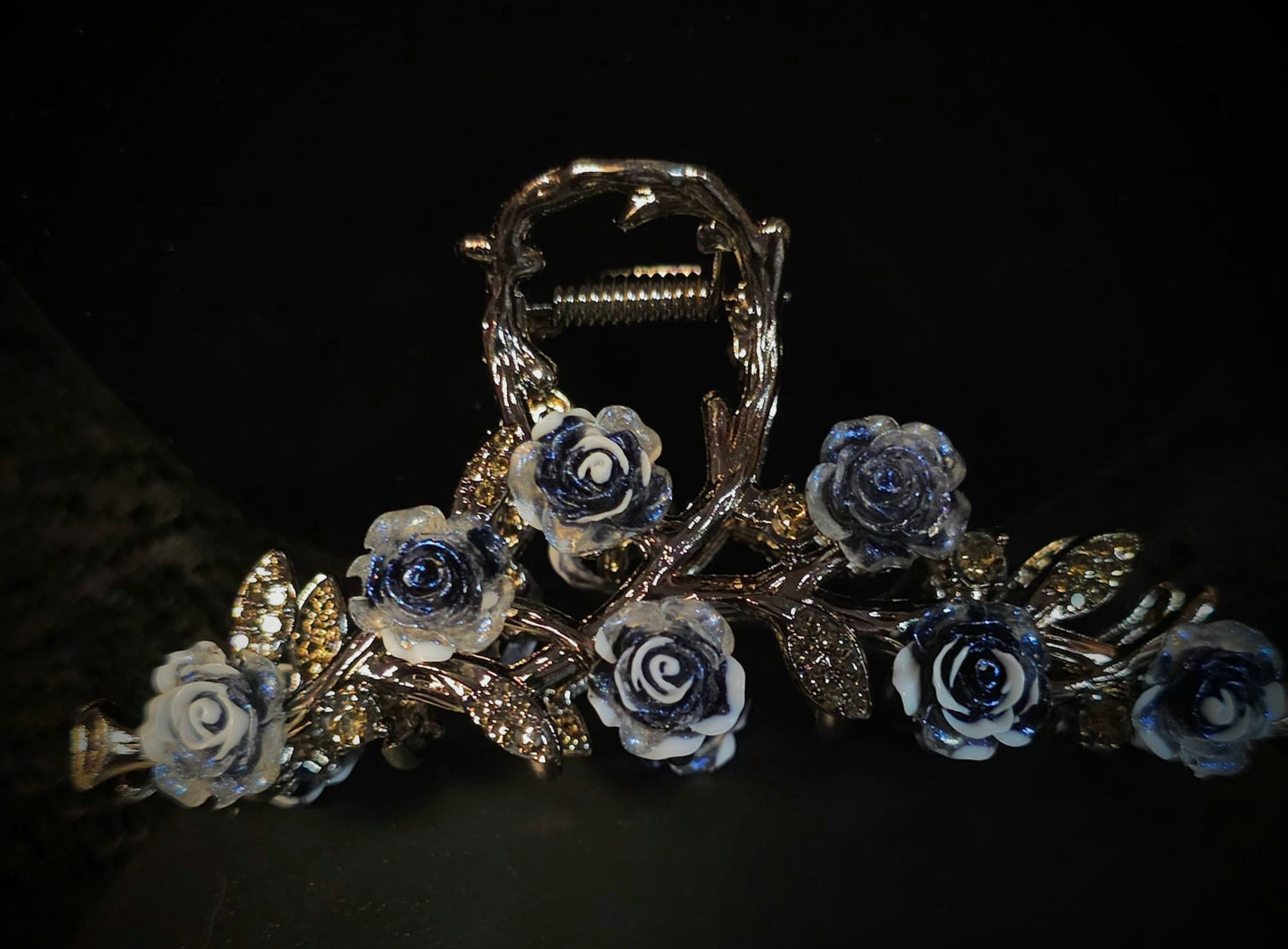 BLUE FLOWER HAIR CLIP - Whimsy's World LLC