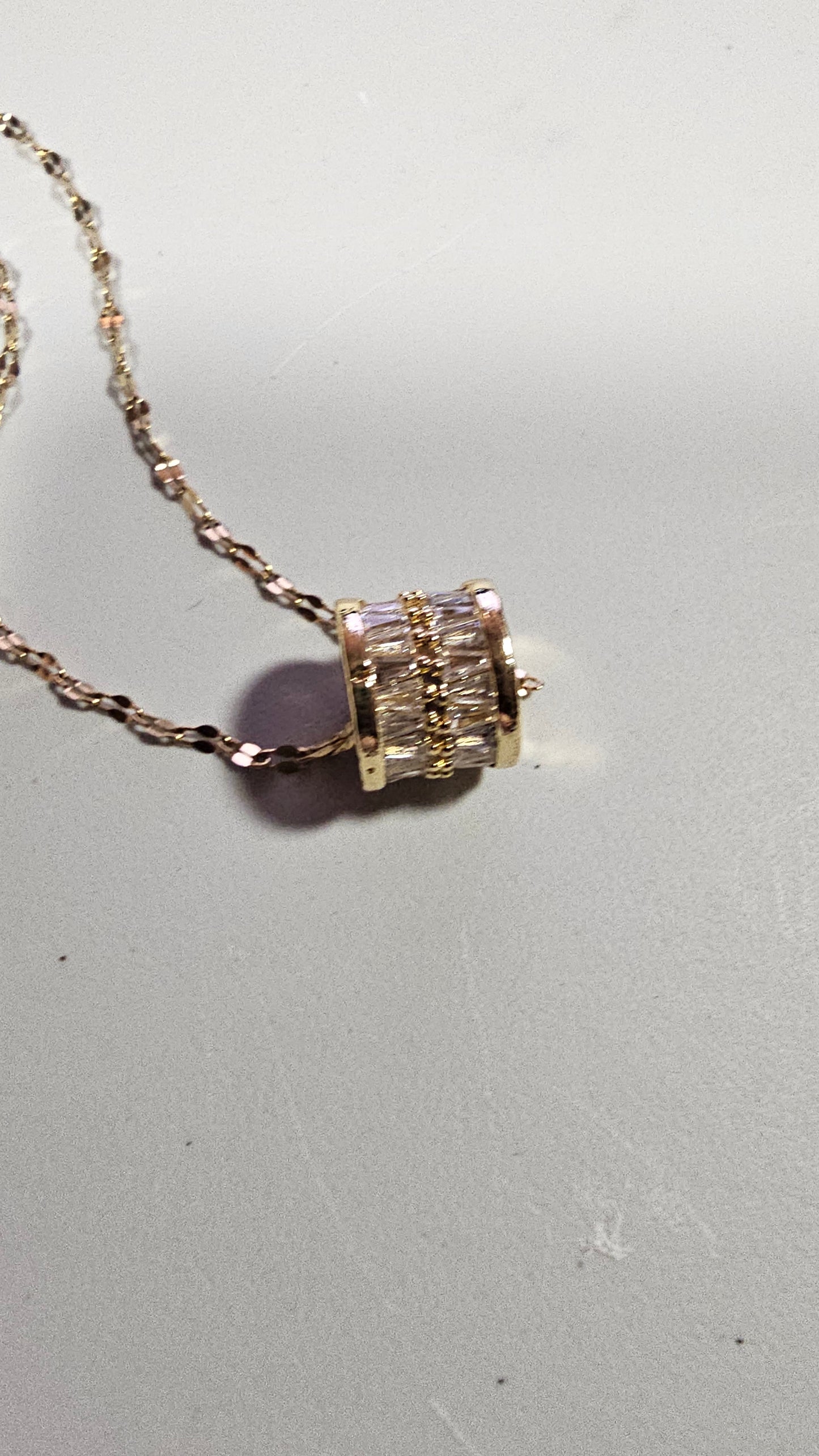 Gold Barrel Necklace - Whimsy's World LLC