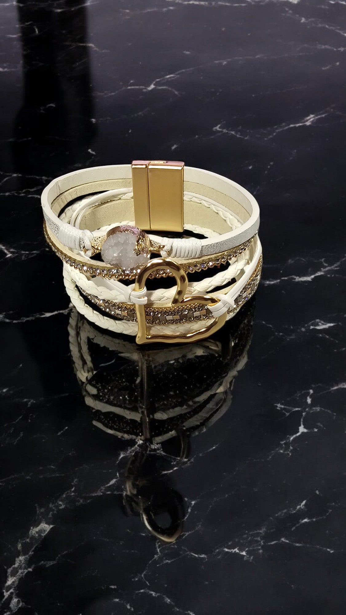 Boho Chic Multi -Layer Faux Leather Bracelet - Whimsy's World LLC