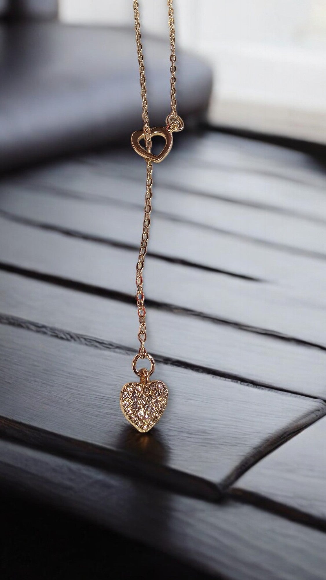 Open Heart Drop Necklace - Whimsy's World LLC