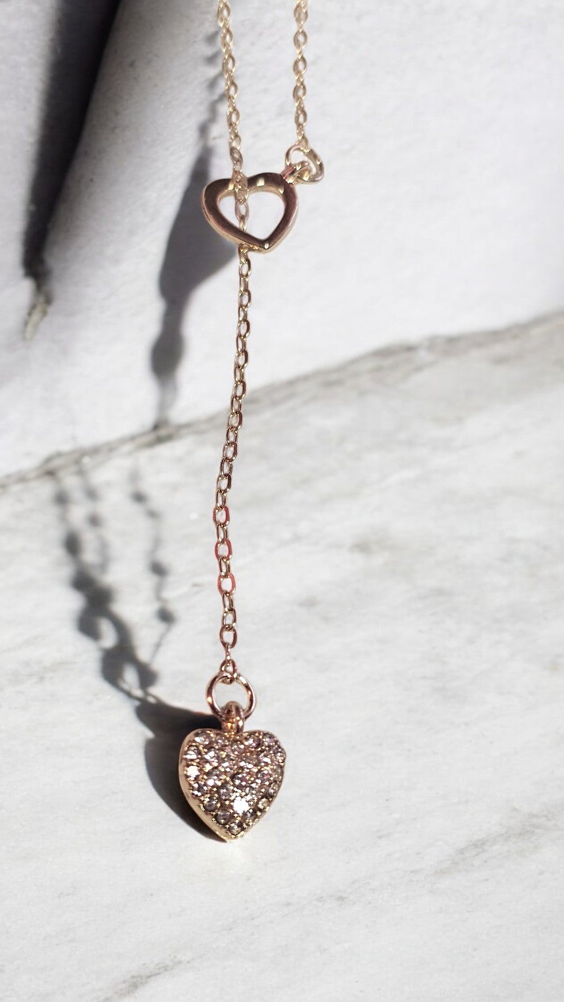 Open Heart Drop Necklace - Whimsy's World LLC