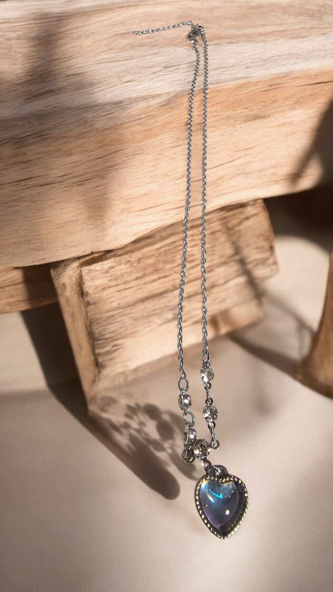 Moon Heart Necklace - Whimsy's World LLC