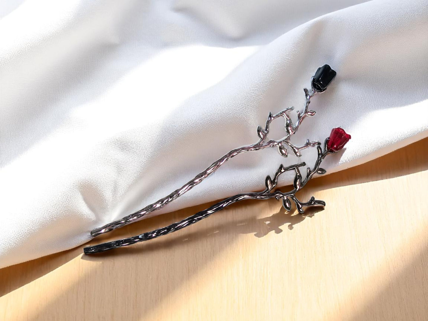 DOUBLE ROSE HAIRPINS