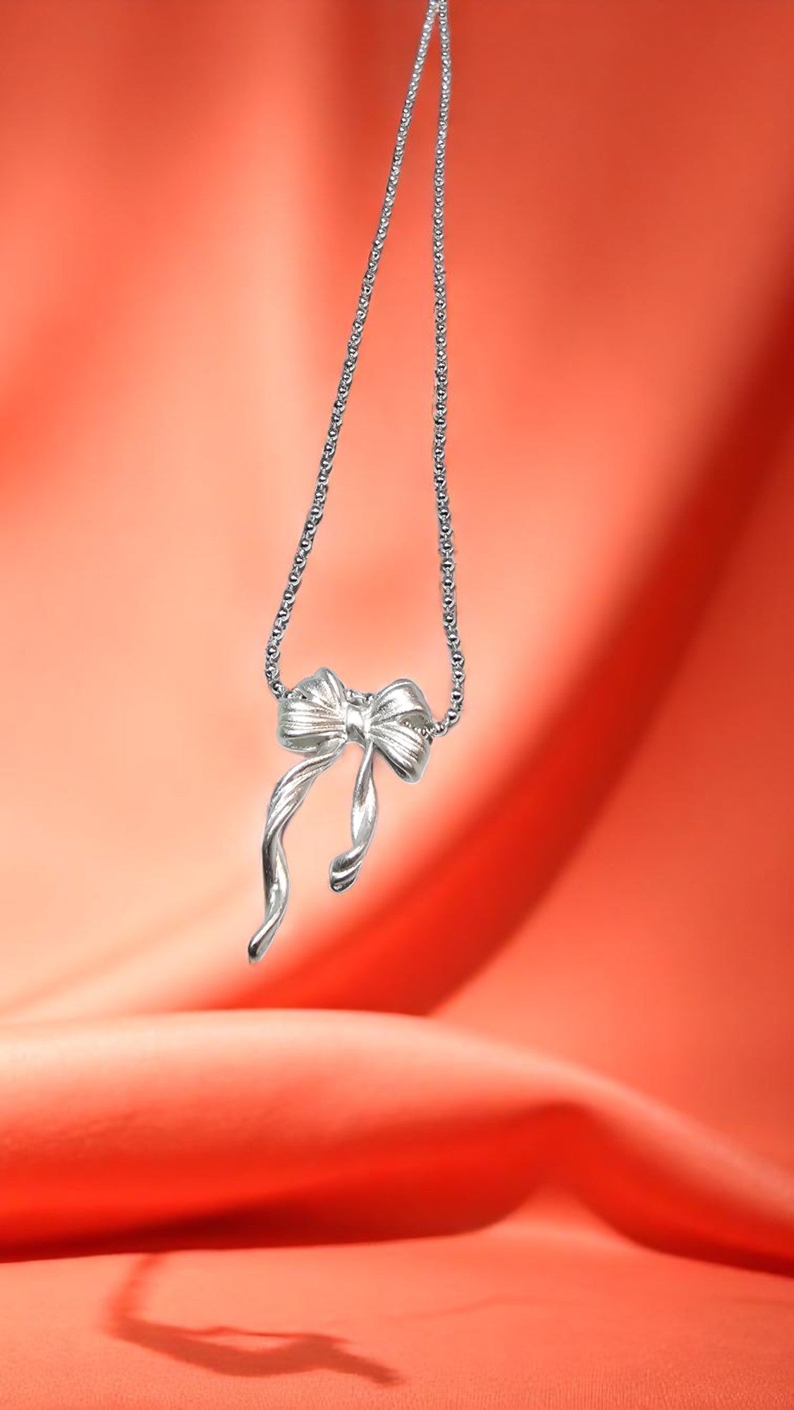 925 STERLING SILVER BOW NECKLACE