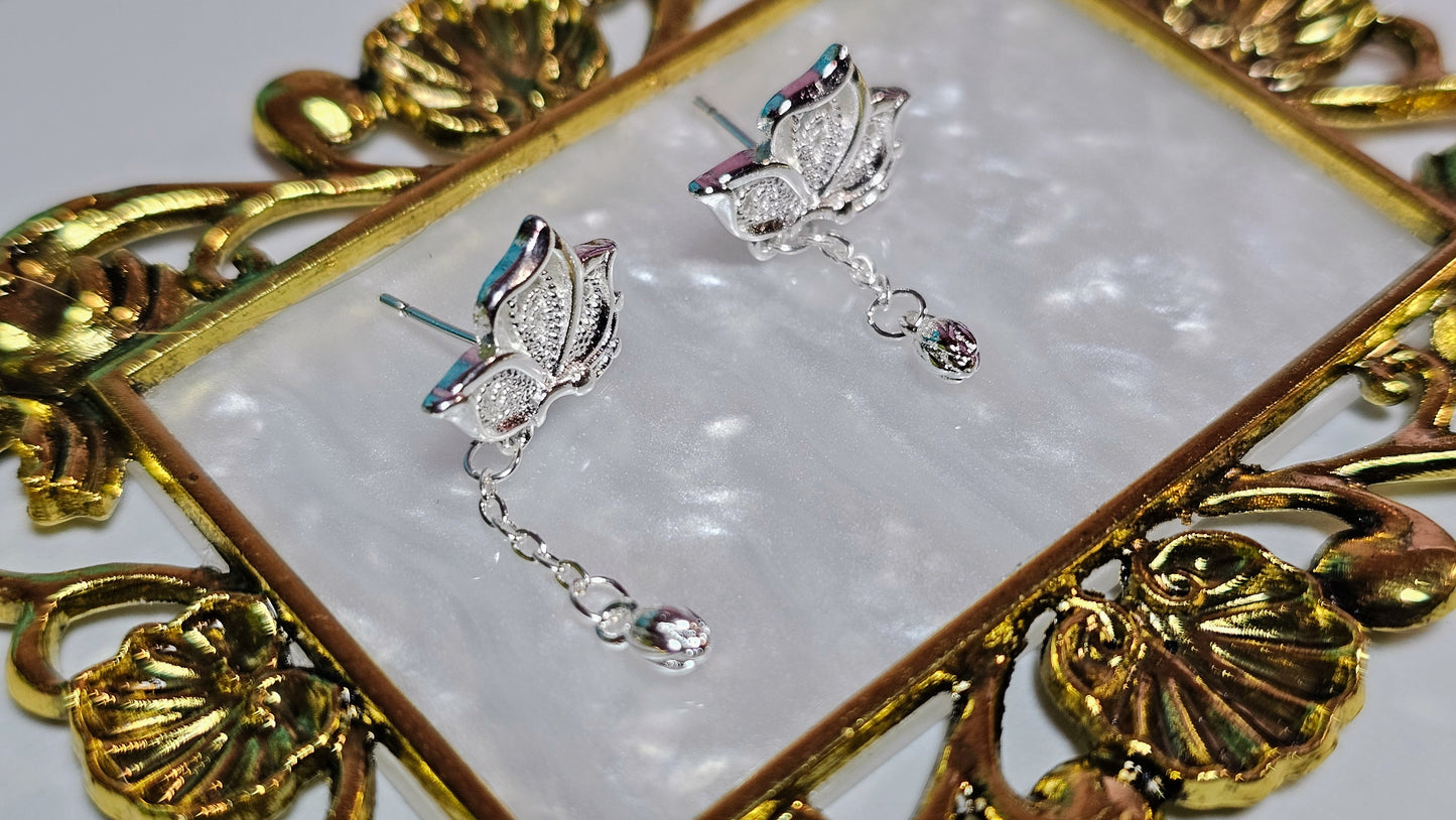 925 STERLING LOTUS FLOWER EARRINGS