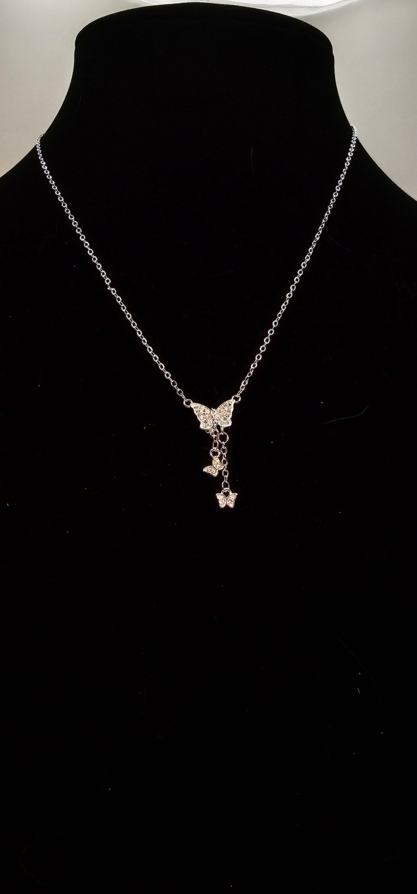 BUTTERFLY DROP NECKLACE