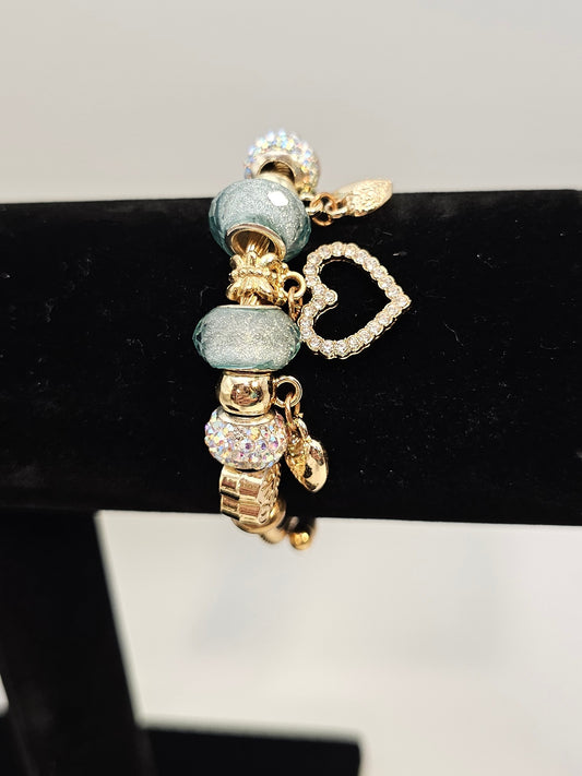 BLUE SPARKLE BANGLE BRACELET