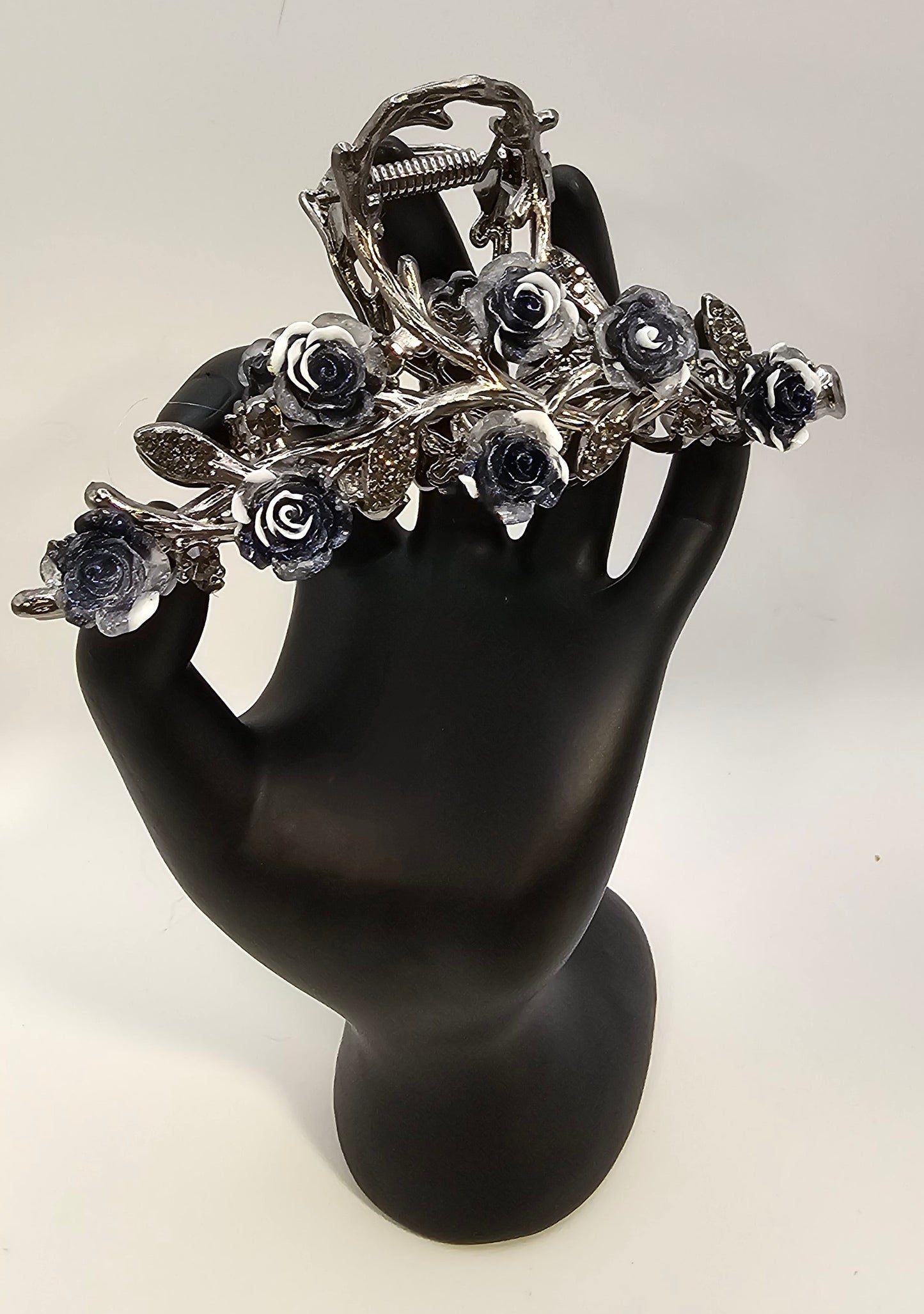 BLUE FLOWER HAIR CLIP