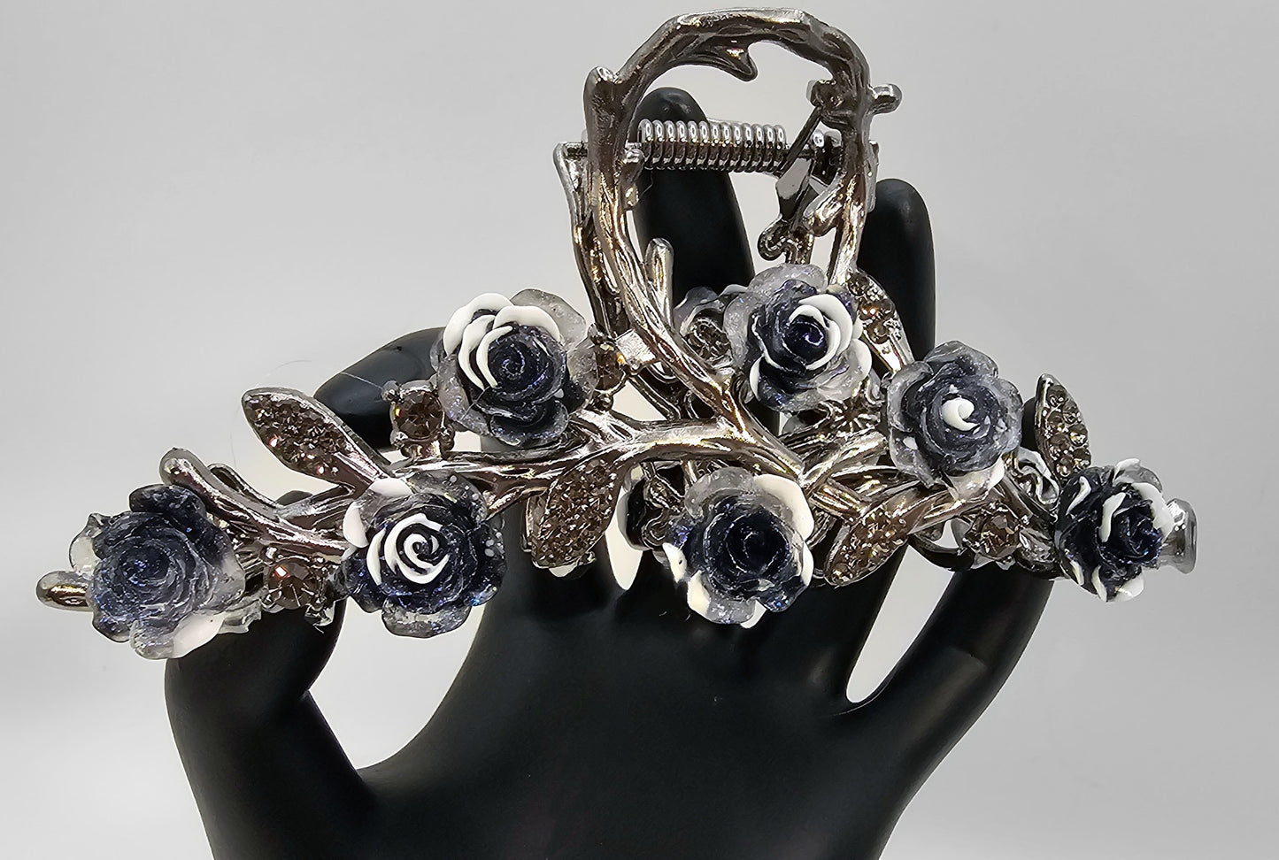 BLUE FLOWER HAIR CLIP