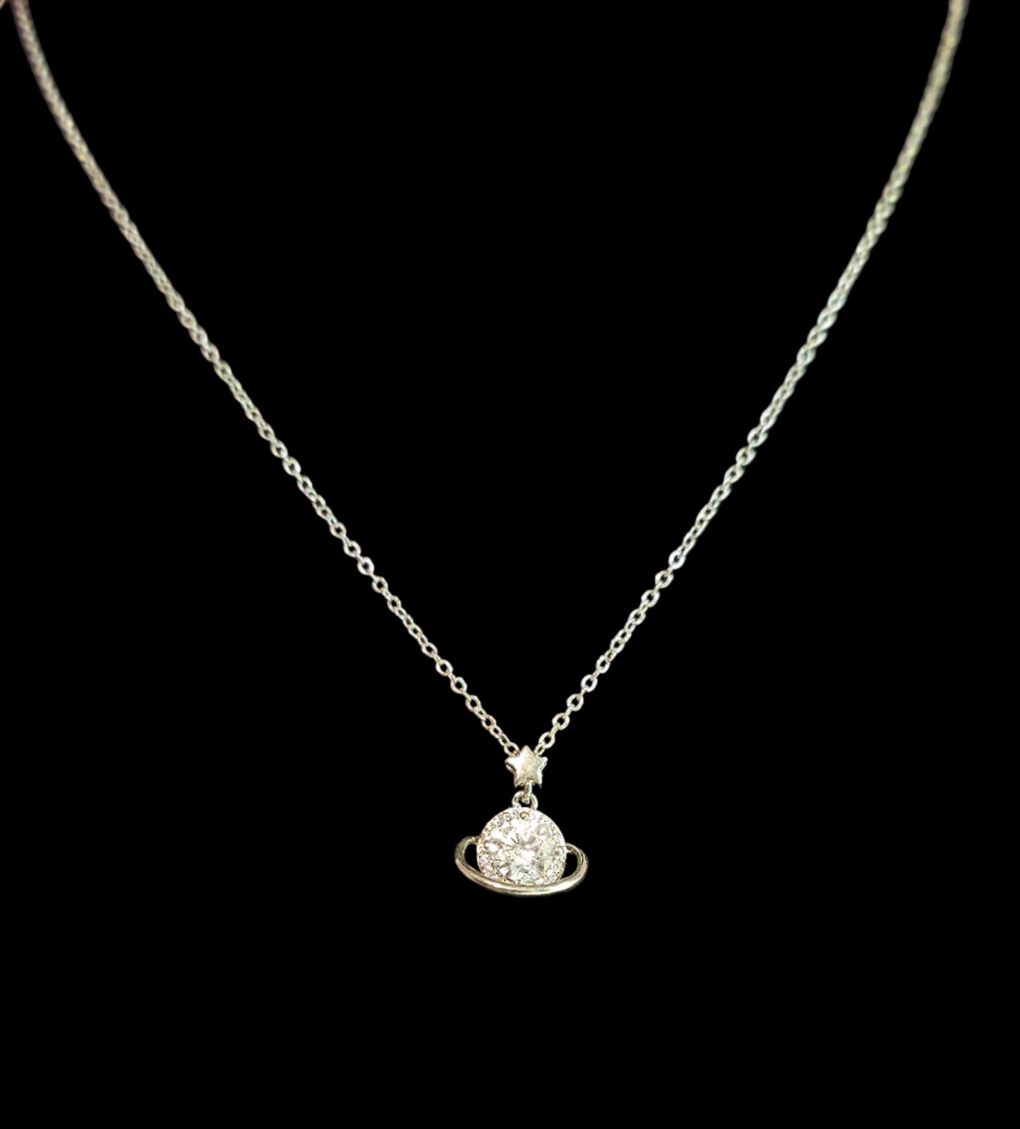 925 Sterling Plated Sparkling Planet