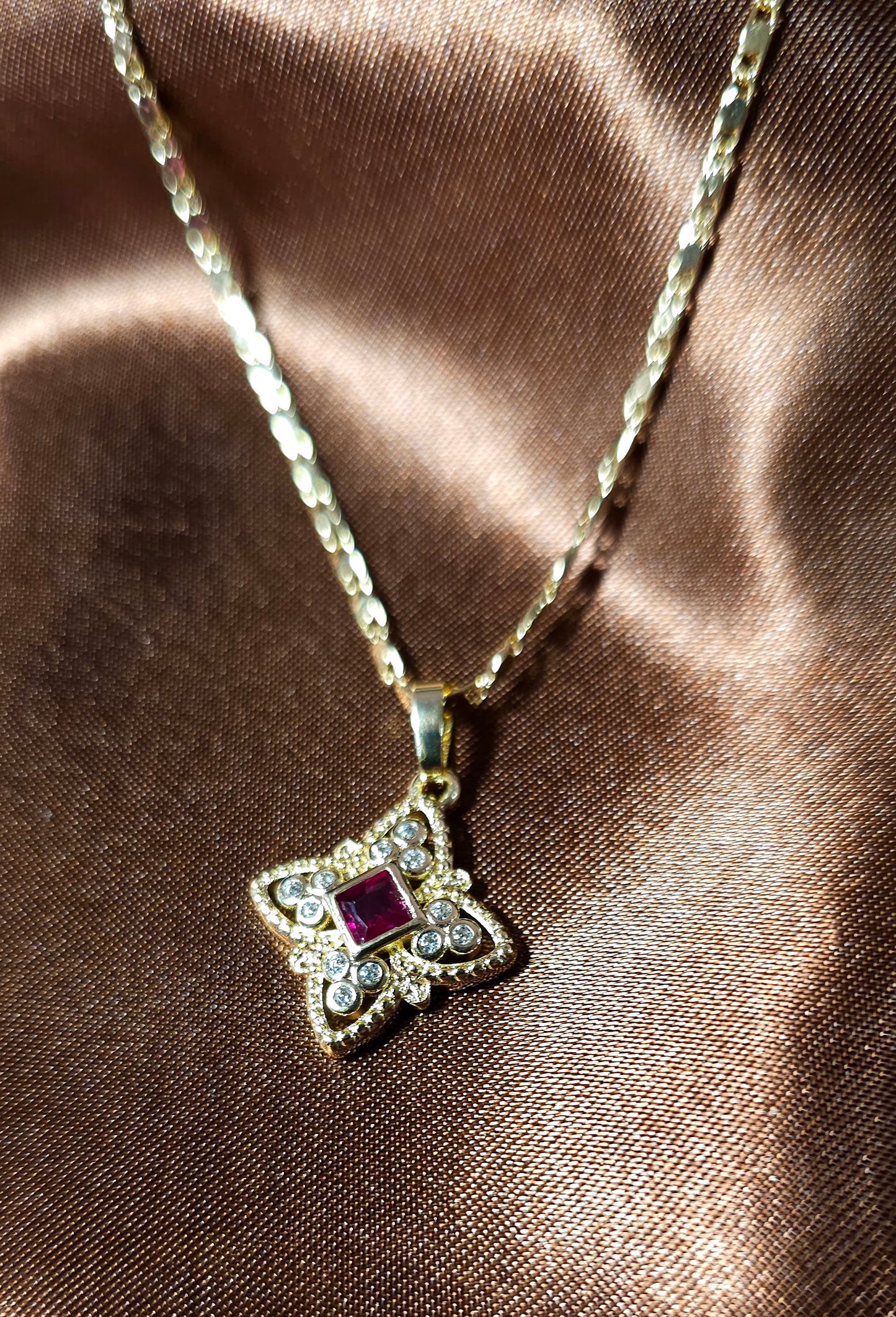18k Gold Necklace and Earring set