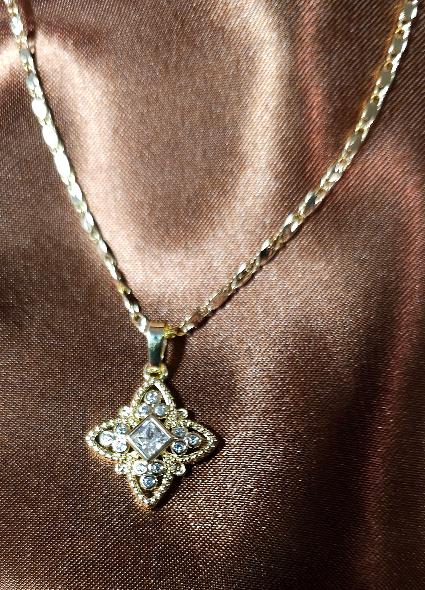 18k Gold Necklace and Earring set