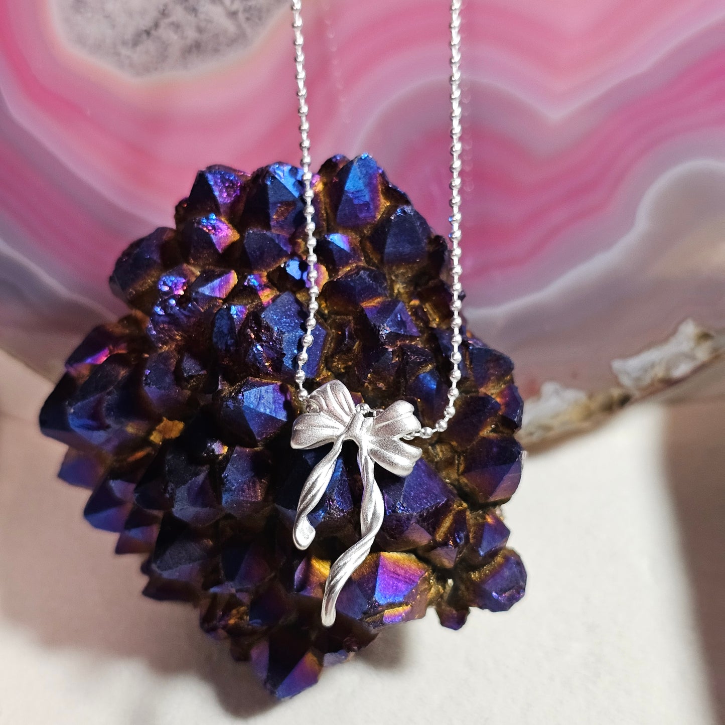 925 STERLING SILVER BOW NECKLACE