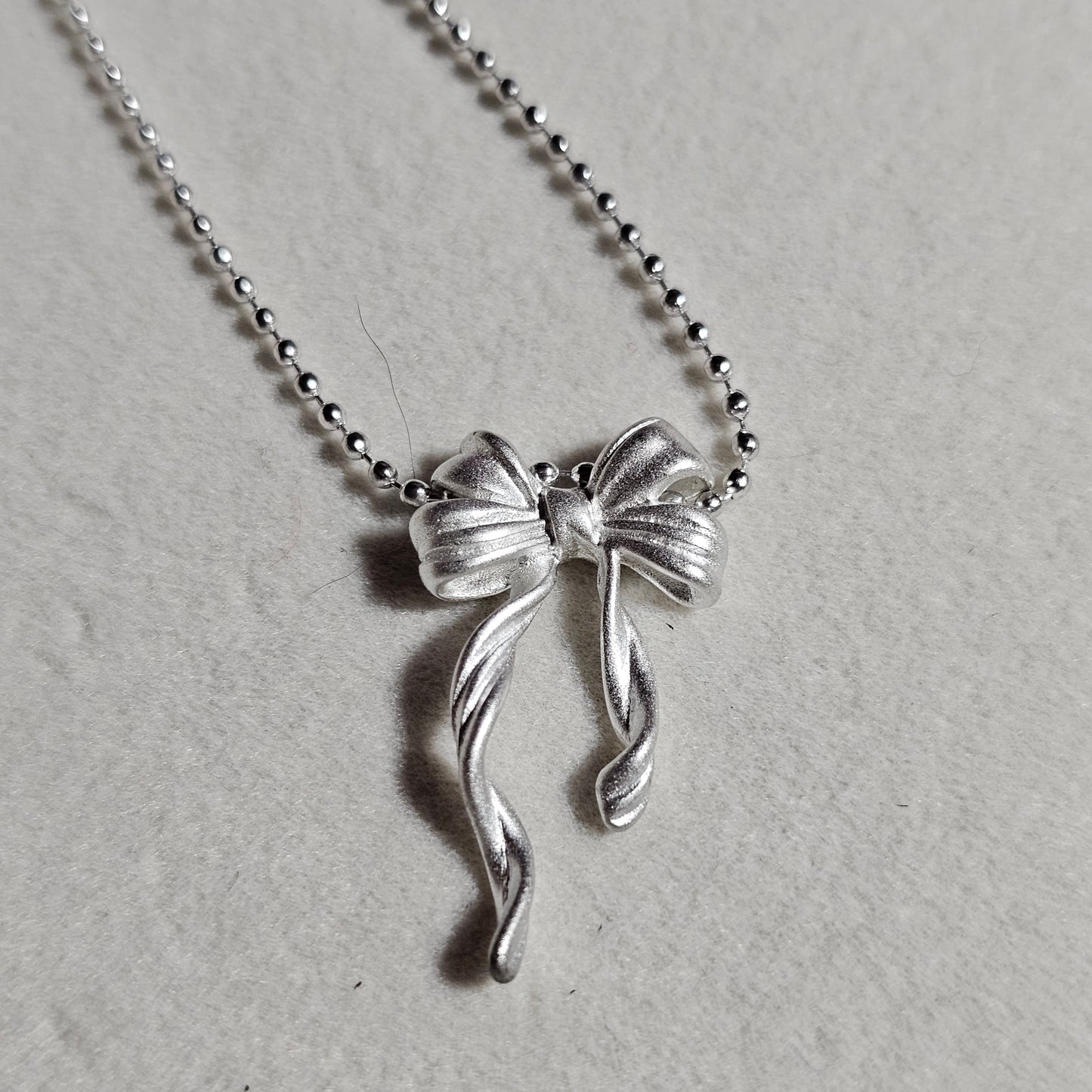 925 STERLING SILVER BOW NECKLACE