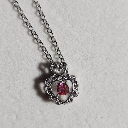 PINK HEART NECKLACE