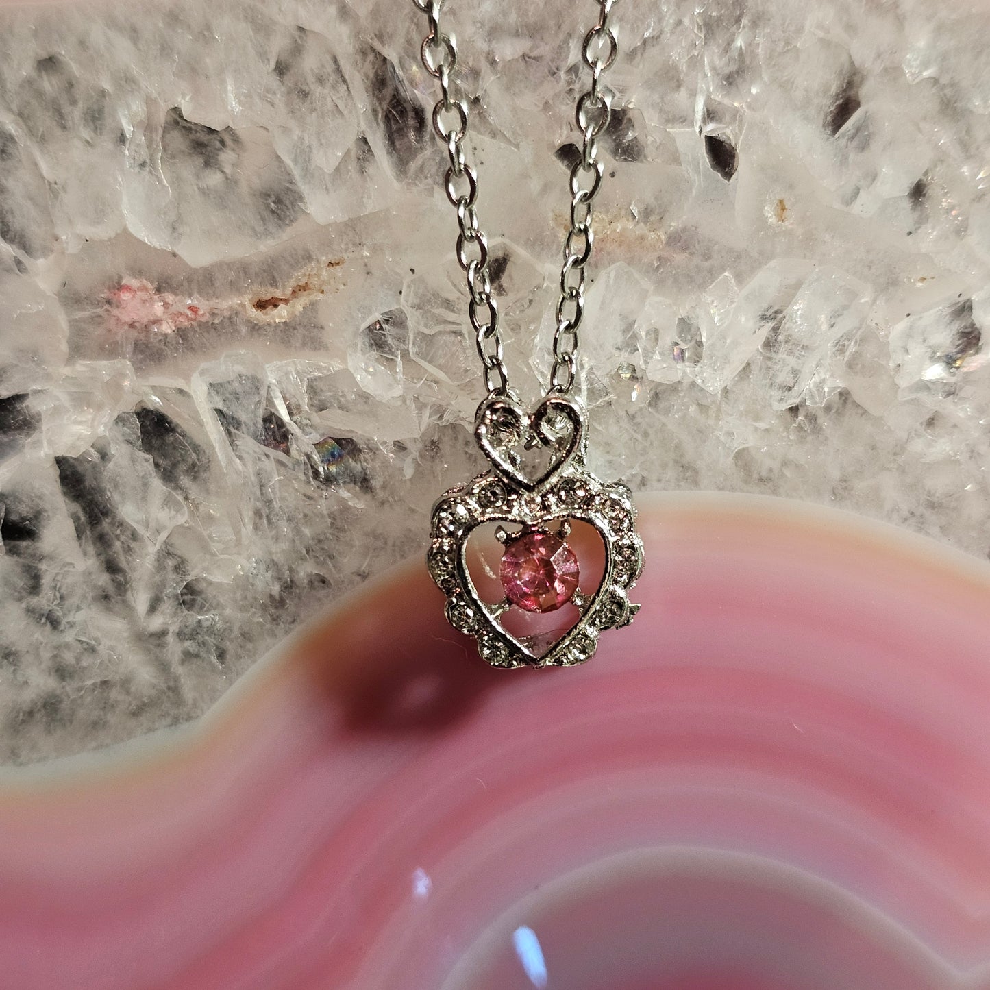 PINK HEART NECKLACE