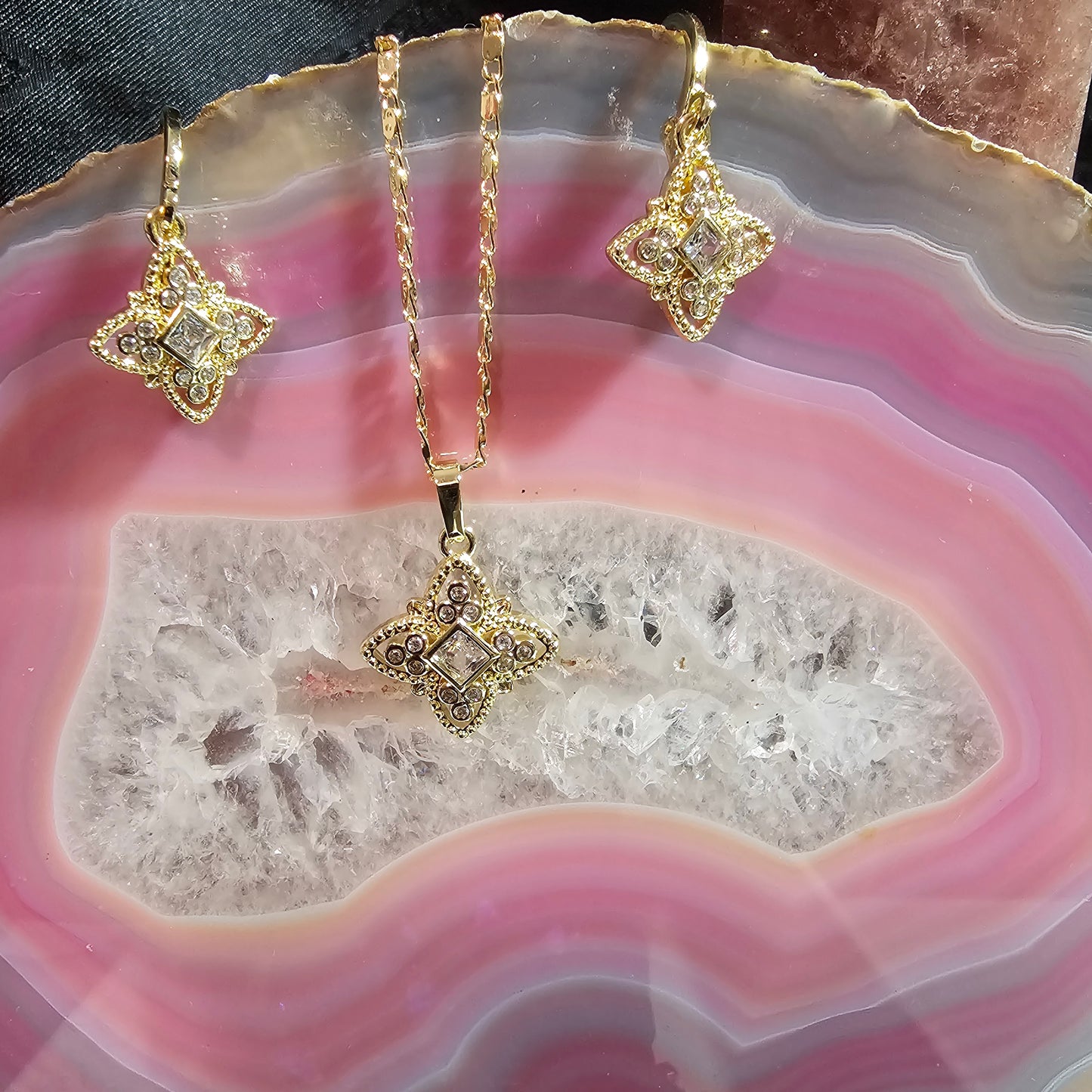 Star Shaped Necklace and Earring set