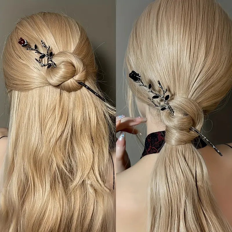 DOUBLE ROSE HAIRPINS