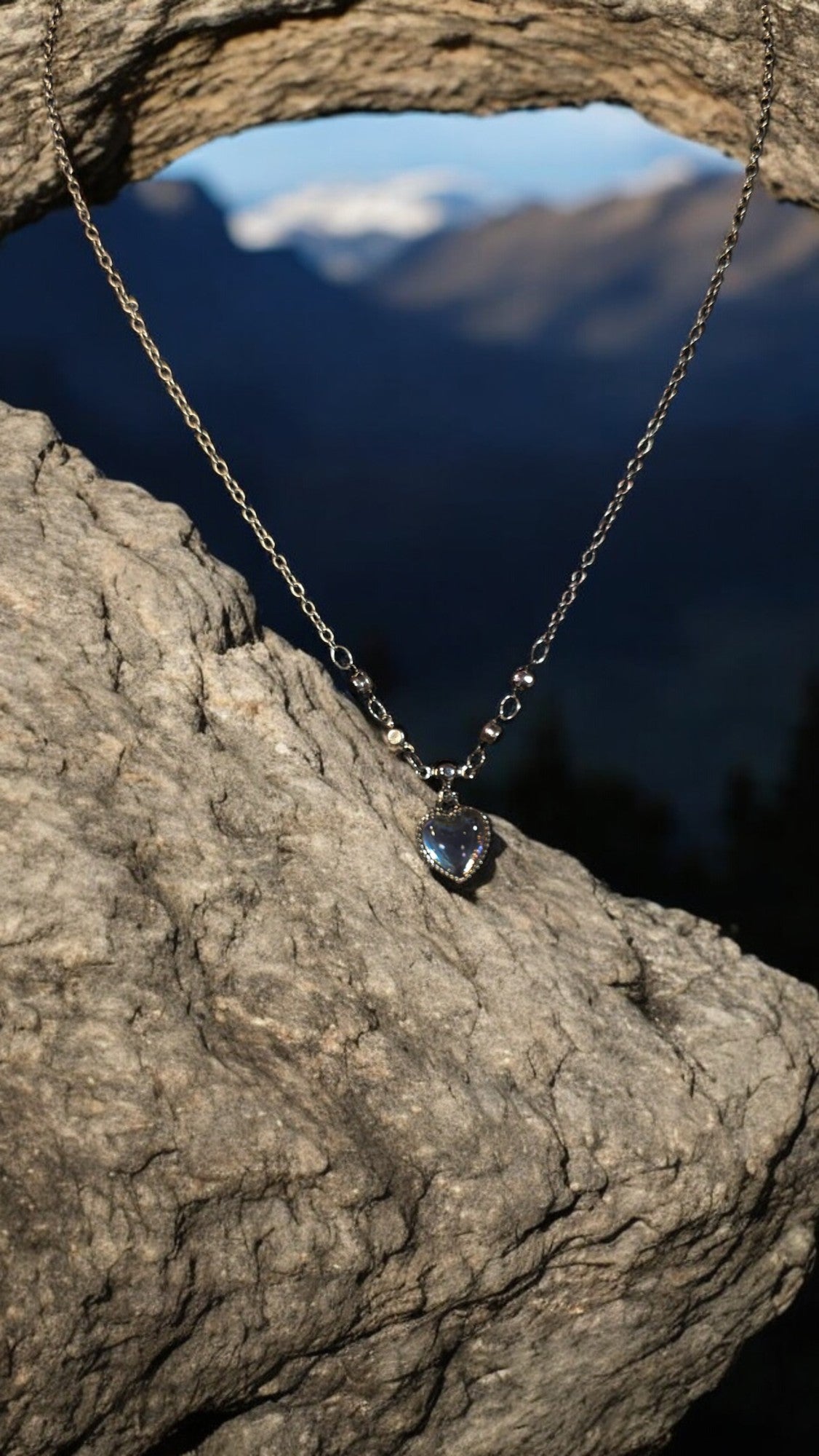Moon Heart Necklace - Whimsy's World LLC