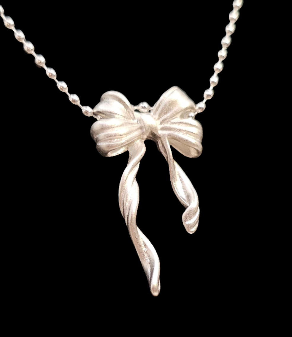 925 STERLING SILVER BOW NECKLACE