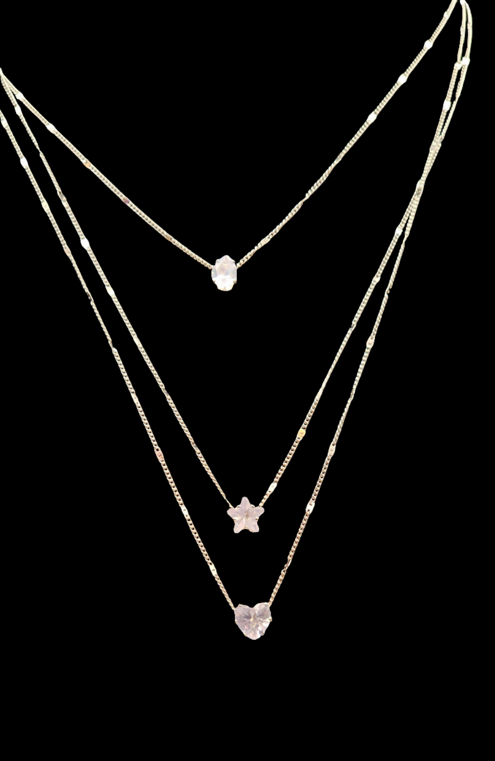 TRIPLE DROP NECKLACE