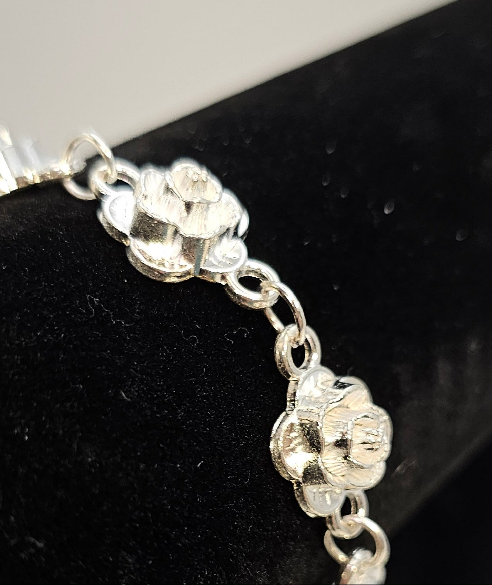 Roses Sterling Silver Bracelet