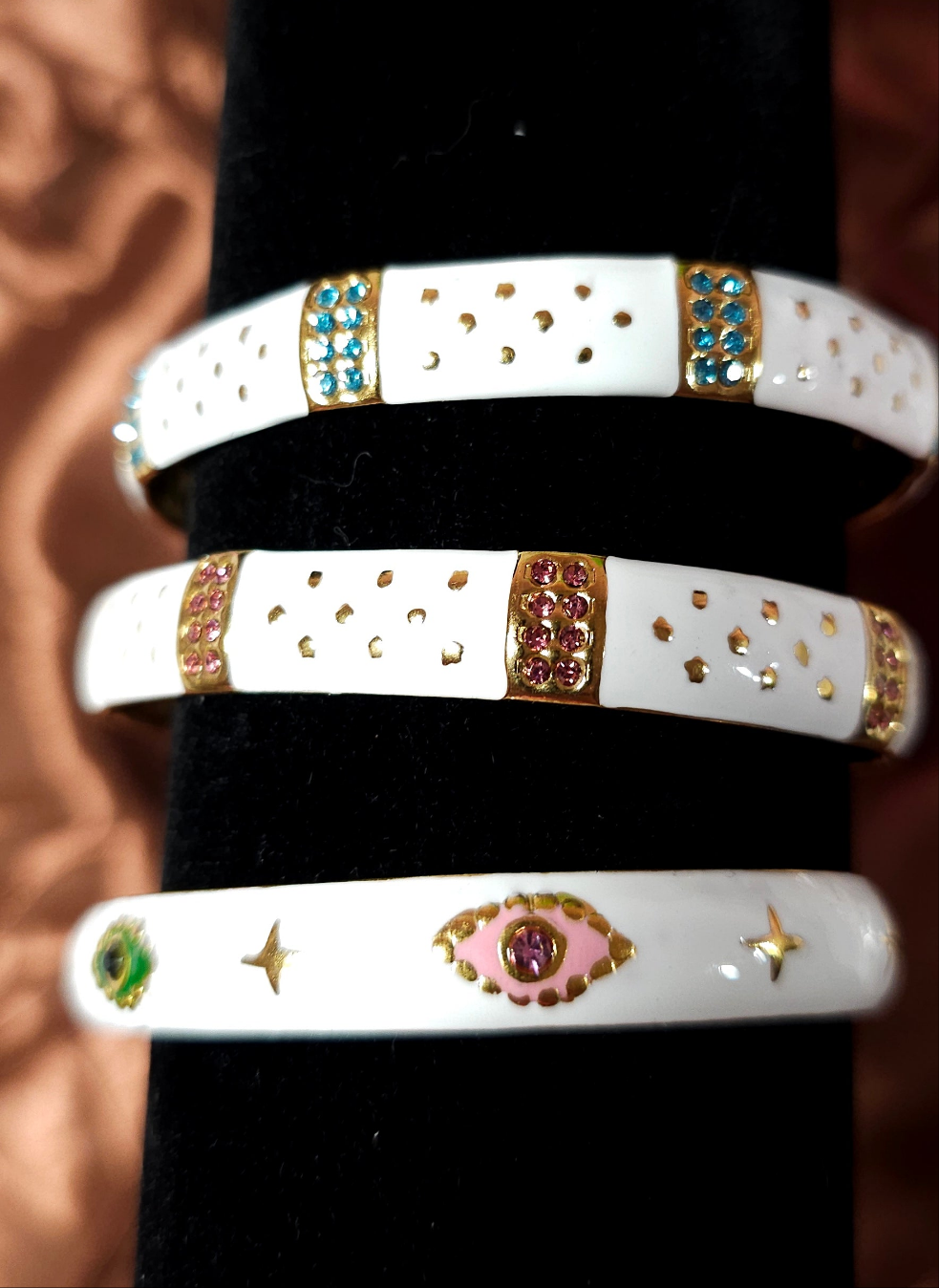 18k Gold Plated Enamel Bracelet