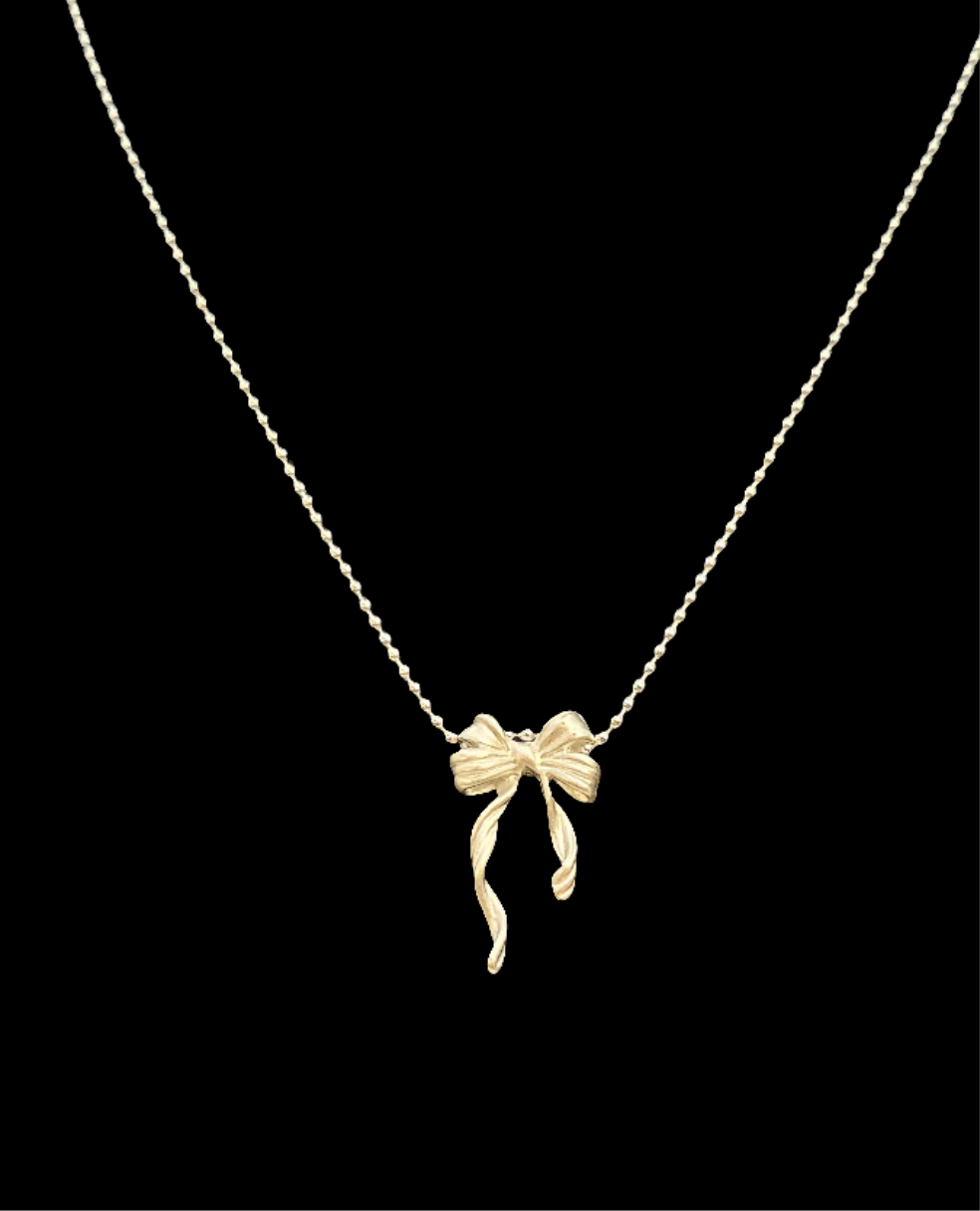 925 STERLING SILVER BOW NECKLACE