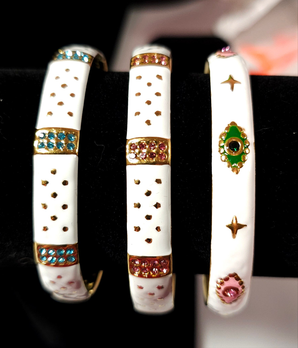 18k Gold Plated Enamel Bracelet