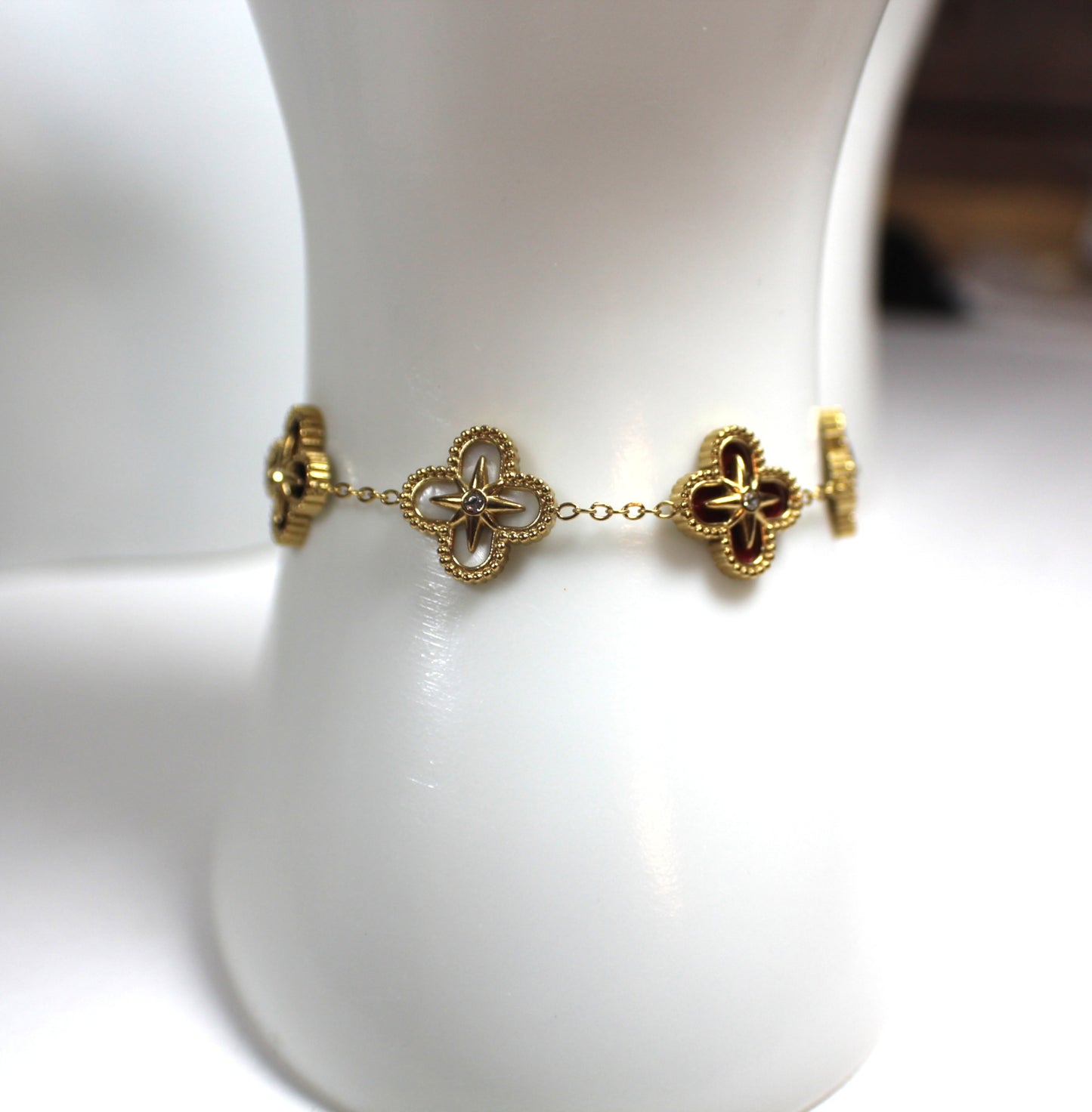 Reversible Clover Charm Bracelet