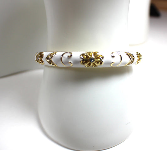 Cloisonné Bloom Bangle Bracelet