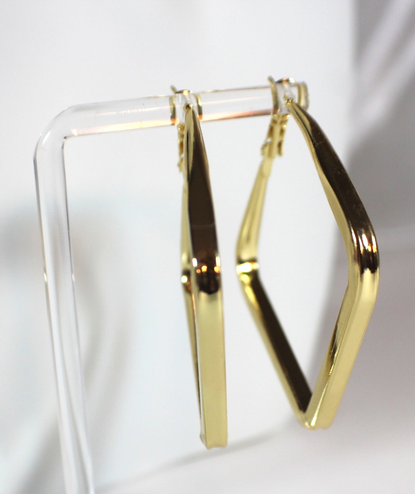 Square Gold Hoop Earrings – 18K Gold Plated Stainless Stee