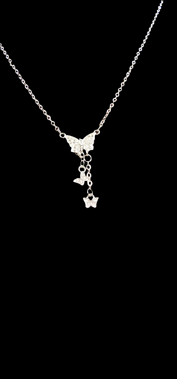 BUTTERFLY DROP NECKLACE
