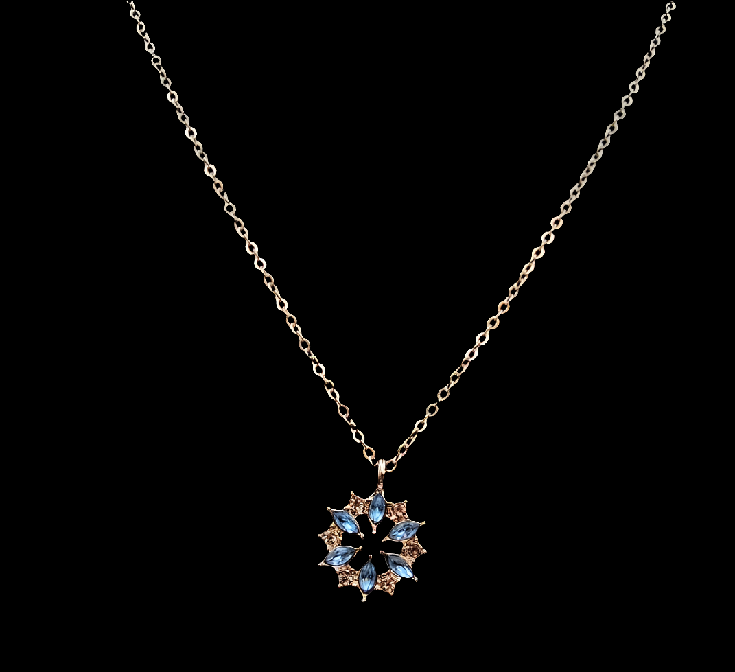 BLUE SNOWFLAKE NECKLACE