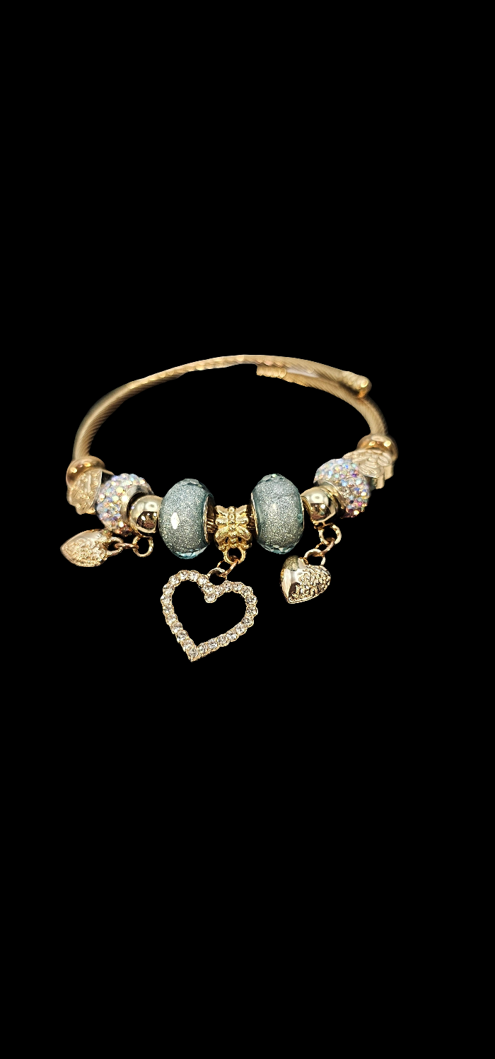 BLUE SPARKLE BANGLE BRACELET