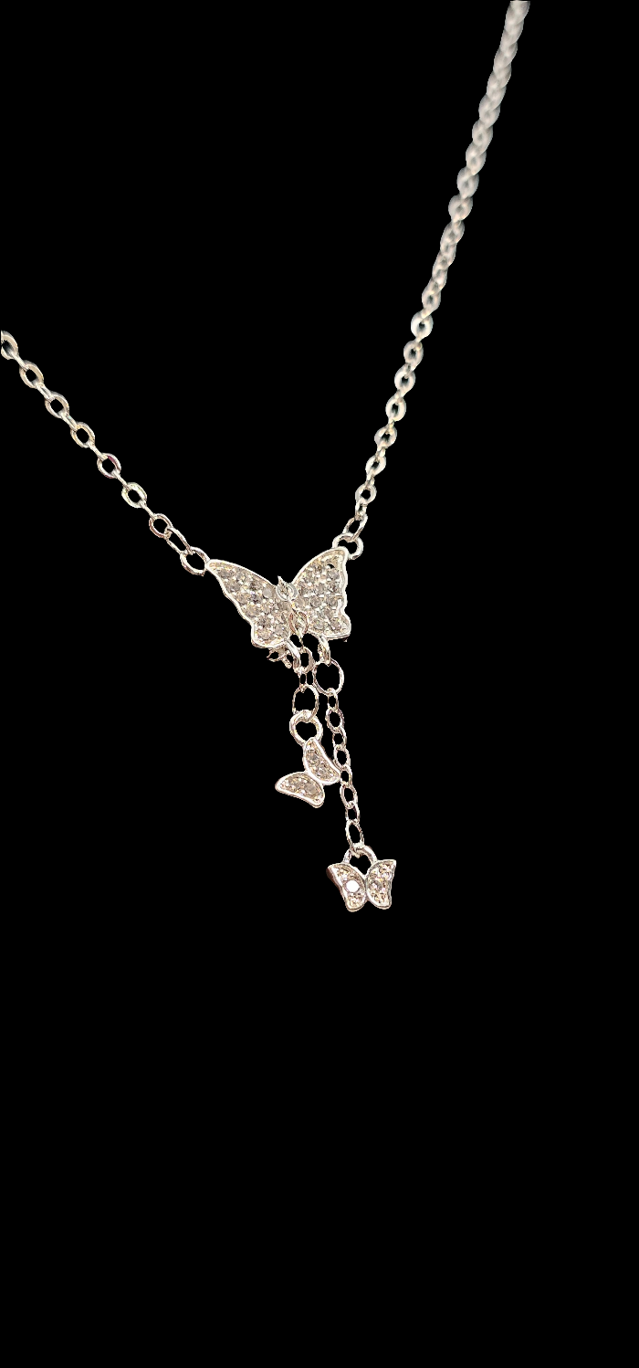 BUTTERFLY DROP NECKLACE