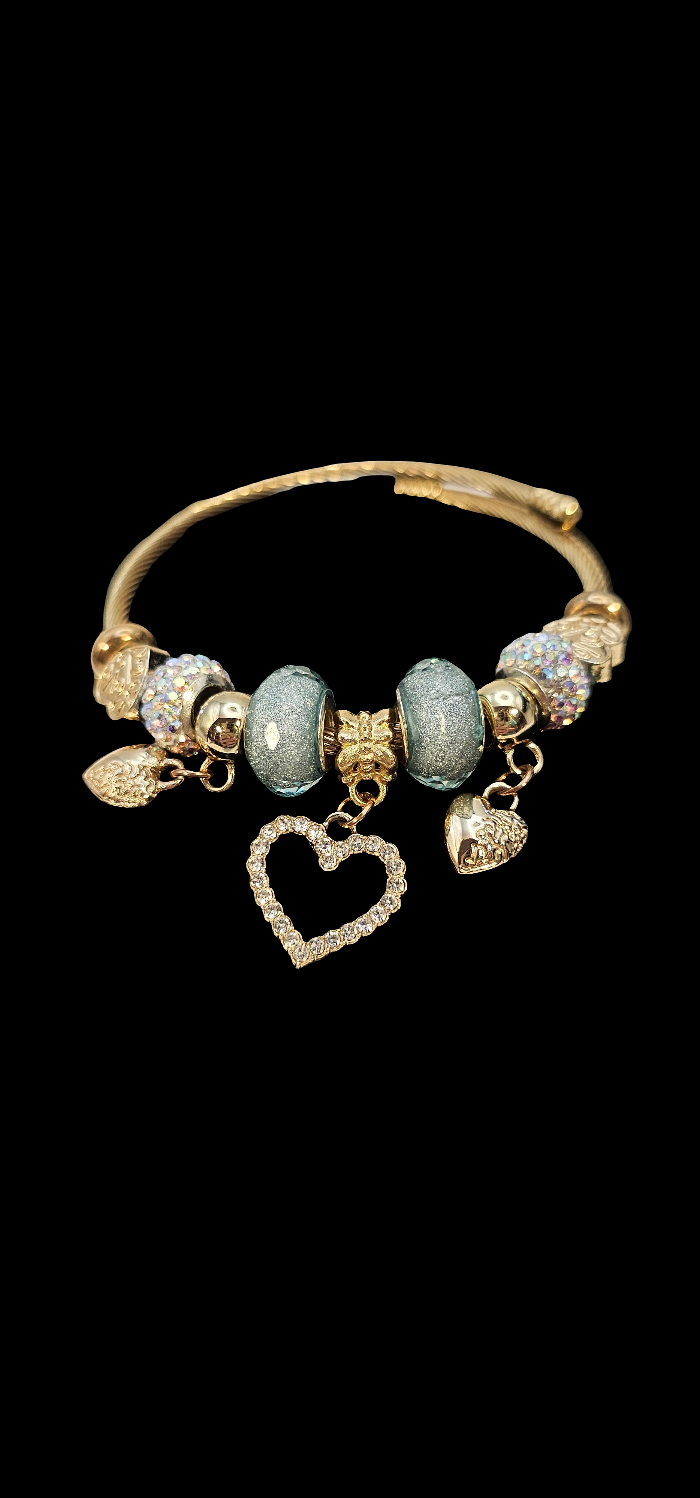 BLUE SPARKLE BANGLE BRACELET