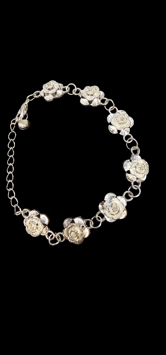 Roses Sterling Silver Plated Bracelet