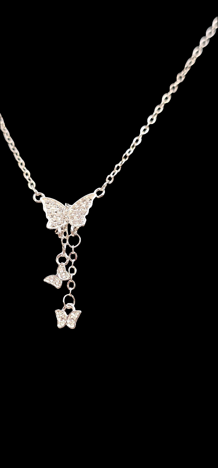 BUTTERFLY DROP NECKLACE