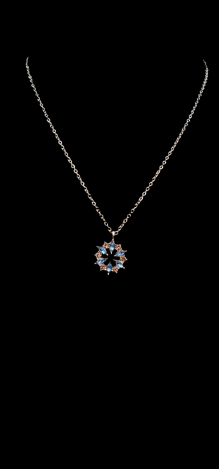 BLUE SNOWFLAKE NECKLACE