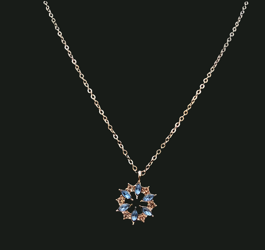 BLUE SNOWFLAKE NECKLACE