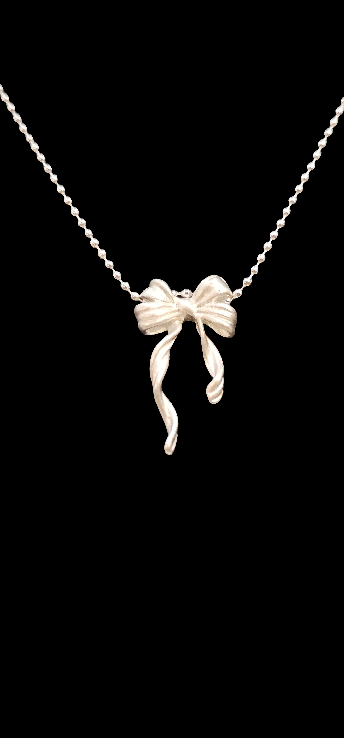 925 STERLING SILVER BOW NECKLACE