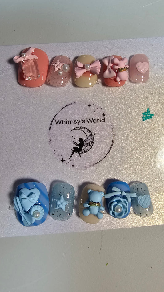 TEDDY BEAR SURPRISE - PRESS ON NAILS