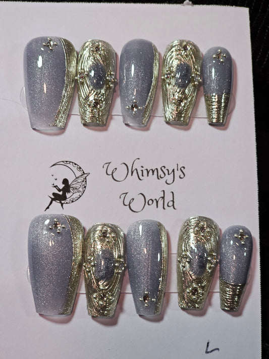 Blue Silver Swirl - Whimsy's World LLC