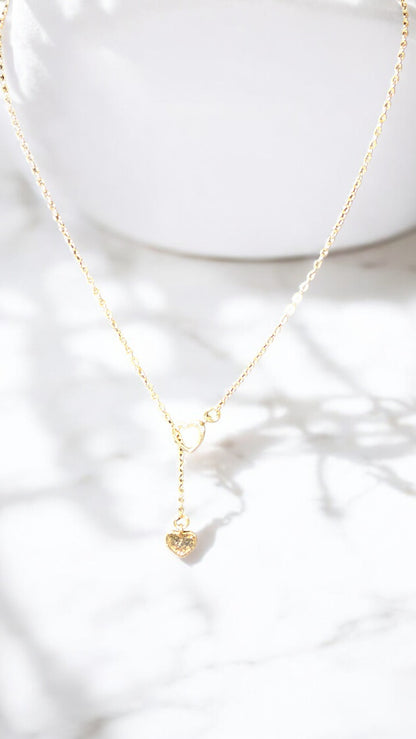 Open Heart Drop Necklace - Whimsy's World LLC